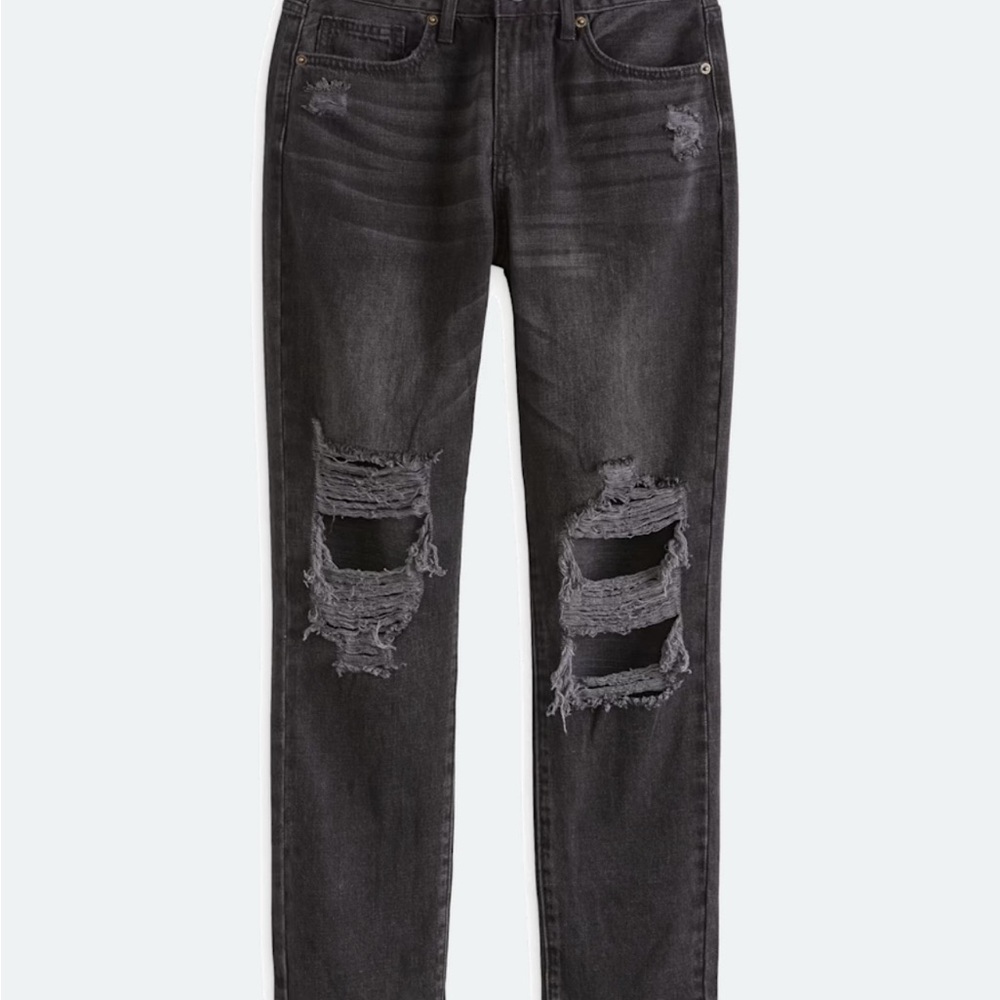 Women's high rise Distressed Black Jeans
